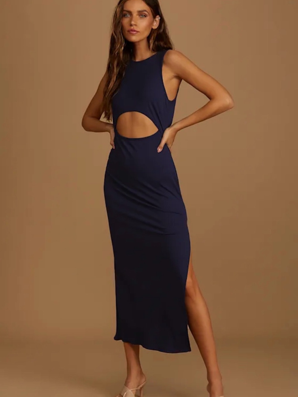 Navy Blue Midi Dress - Cutout Midi Dress -
Bodycon Midi Dress - Lulus